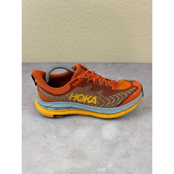 Hoka One One Mens Mafate Speed 4 1129930 Orange Running Shoes Sneakers Sz 9 Read - Picture 11 of 13